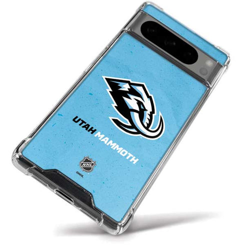 NHL Utah Mammoth Distressed Blue Google Pixel 8 Pro Clear Case